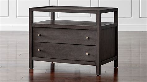 Crate and barrel night stand - Lightly wirebrushed to bring out the beautiful wood grain, this handsome nightstand is a Crate & Barrel exclusive. By choosing FSC ®-certified furniture, you are supporting responsible management of the world's forests. Bremond Oak Nightstand 24"Wx19"Dx24"H. FSC ®-certified solid white oak and engineered wood. Wirebrush and …